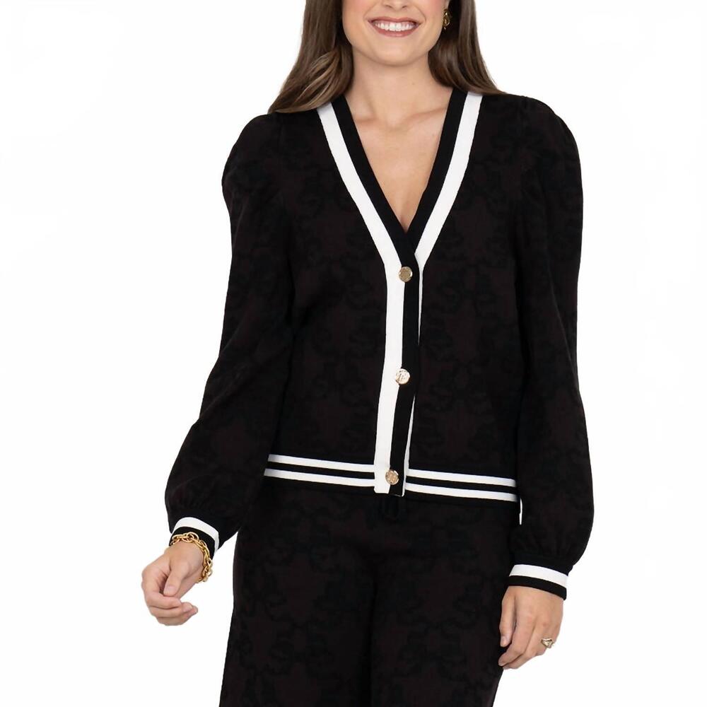 NEW EMILY MCCARTHY women's clara cardigan in black